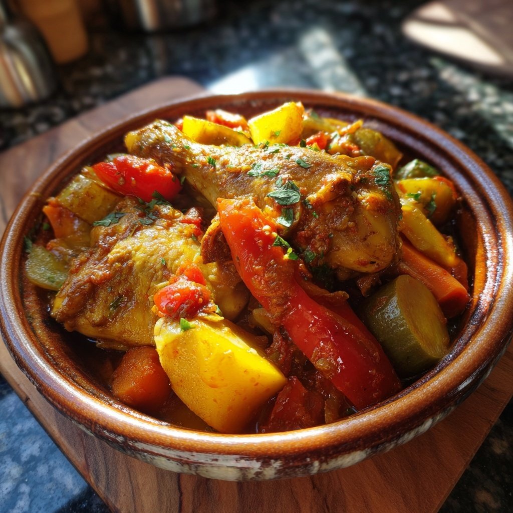 Internationale Küche Marokkanisches Hähnchen-Tagine