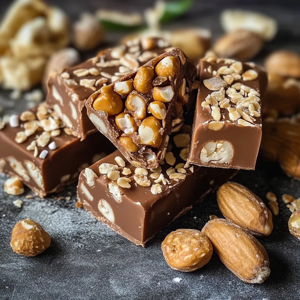 Erdnuss-Karamell-Riegel ohne Zuckerzusatz