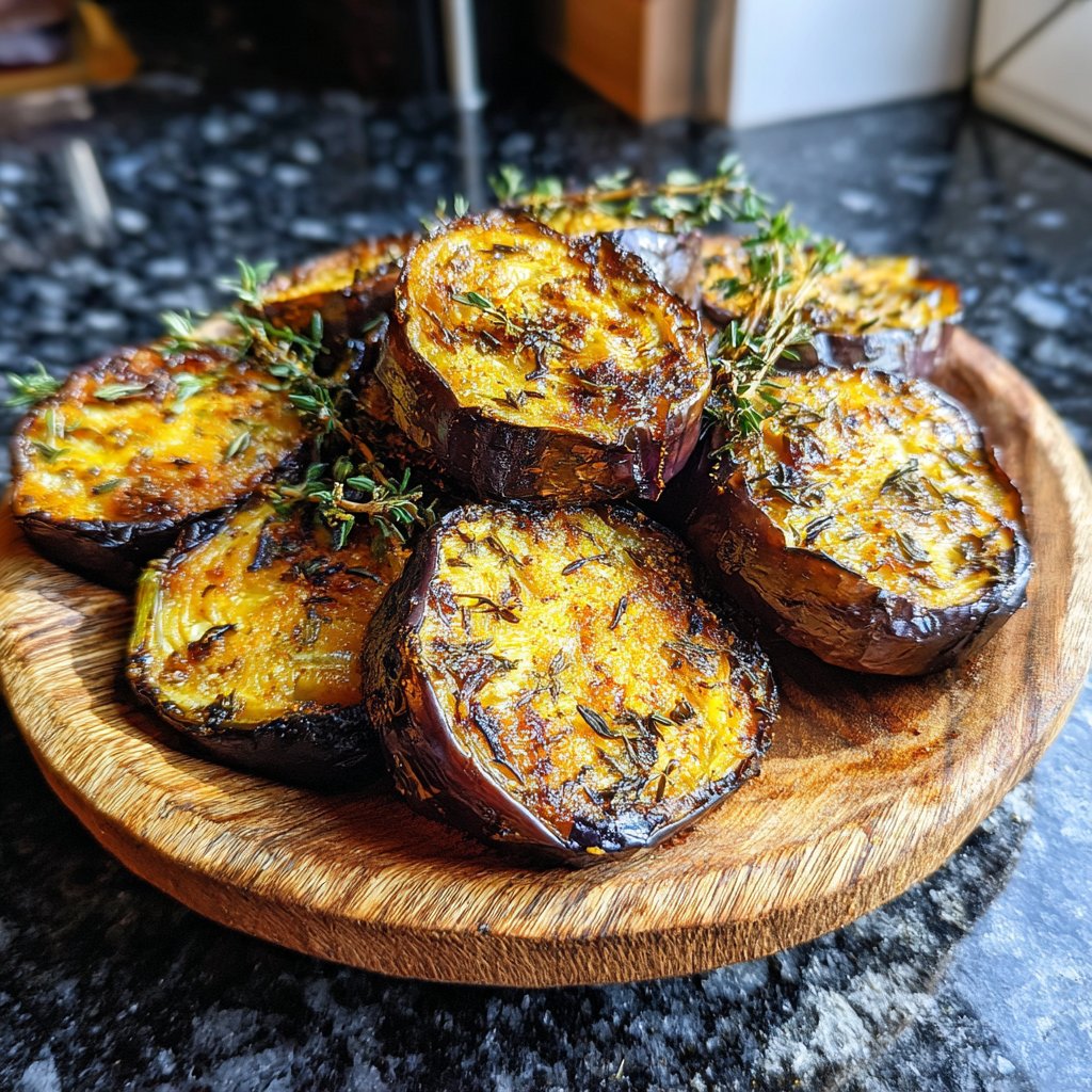 Auberginen aus dem Ofen mit Zitronenthymian