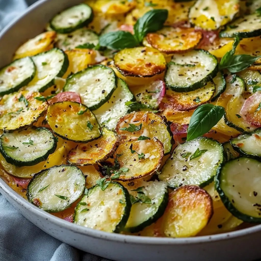 Bunter Kartoffel-Zucchini-Auflauf