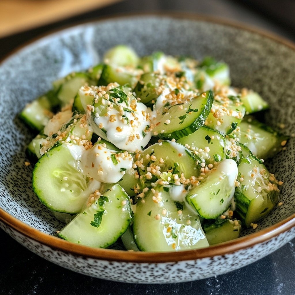 Leckerer Chinakohl-Salat mit Gurke & Joghurt