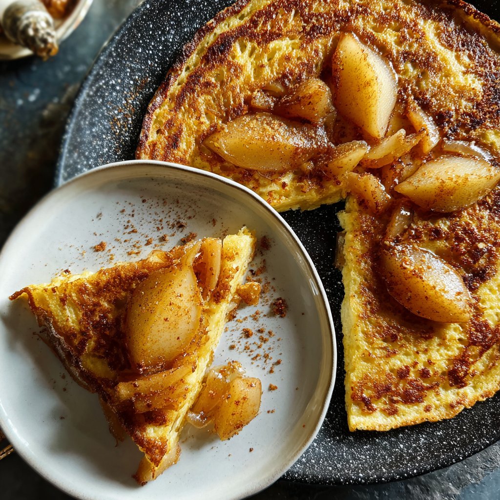 Pfannkuchen mit Birnen und Zimt