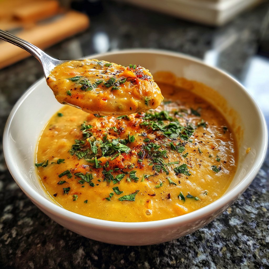 Linsensuppe mit Kokosmilch