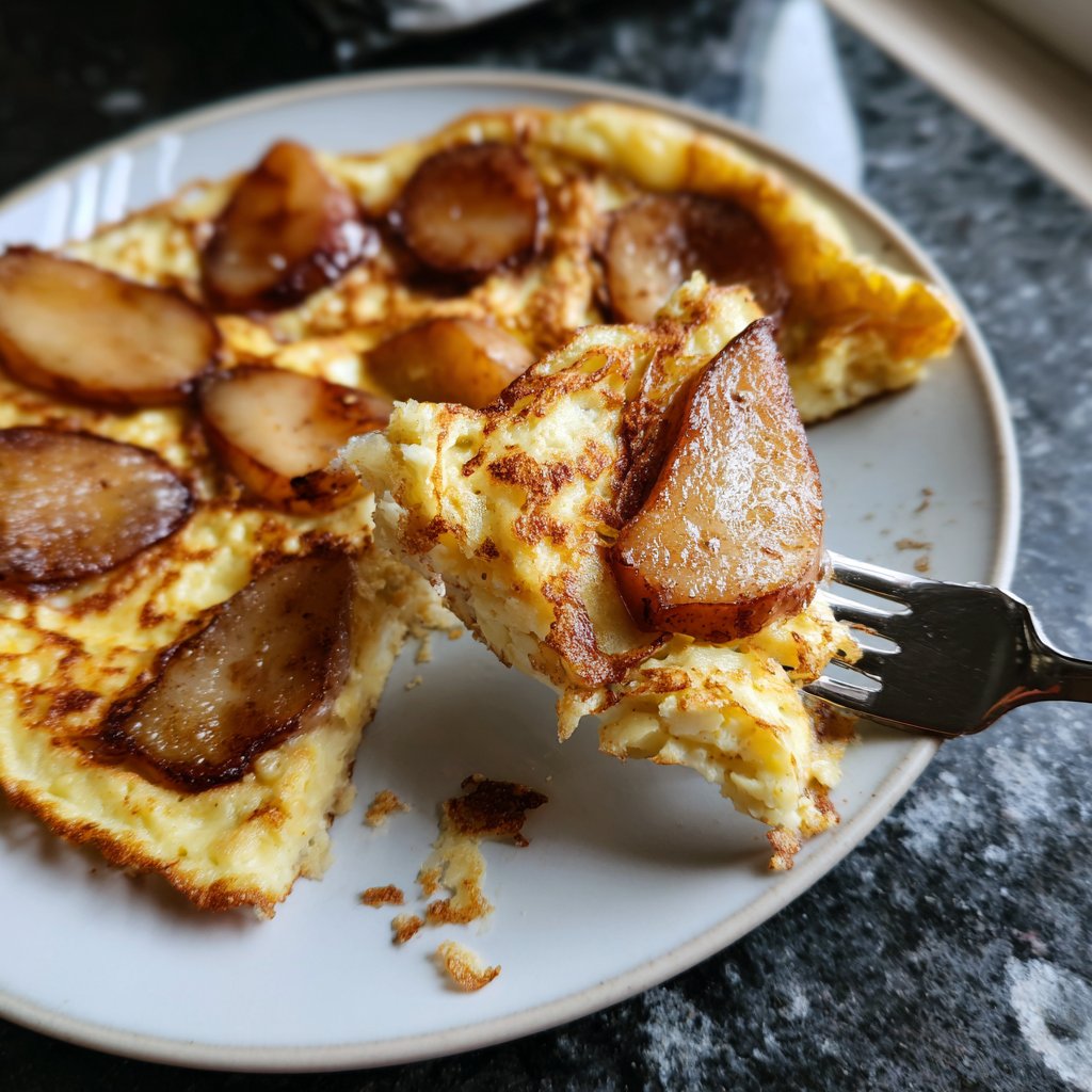 Pfannkuchen mit Birnen