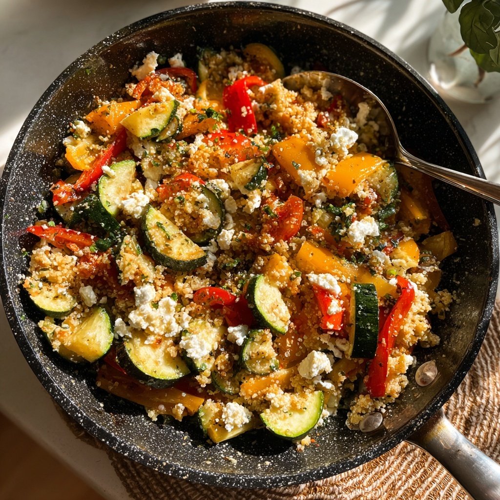 Gesund & Leicht Mediterrane Gemüsepfanne mit Feta